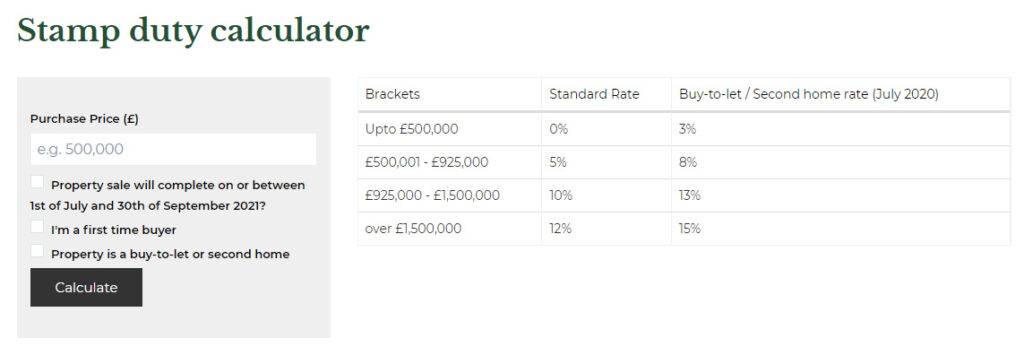 Stamp Duty Calculator